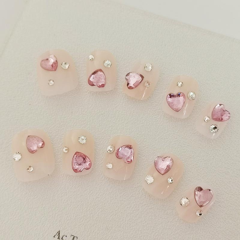 ネイルチップ ショート グミシール付き 韓国 ブライダル 華やか キラキラ グリッター ストーン シンプル つけ爪 成人式 卒業式 前撮り 二次会 |  | 09