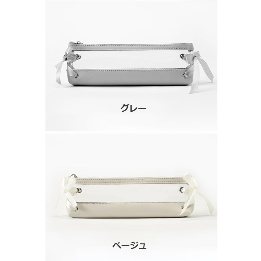 ペンケース おしゃれ クリア リボン 筆箱 かわいい シンプル 韓国 筆入れ 透明 ペンポーチ 小さい 小さめ りぼん In 28 Opp袋のclearpack Jp 通販 Yahoo ショッピング