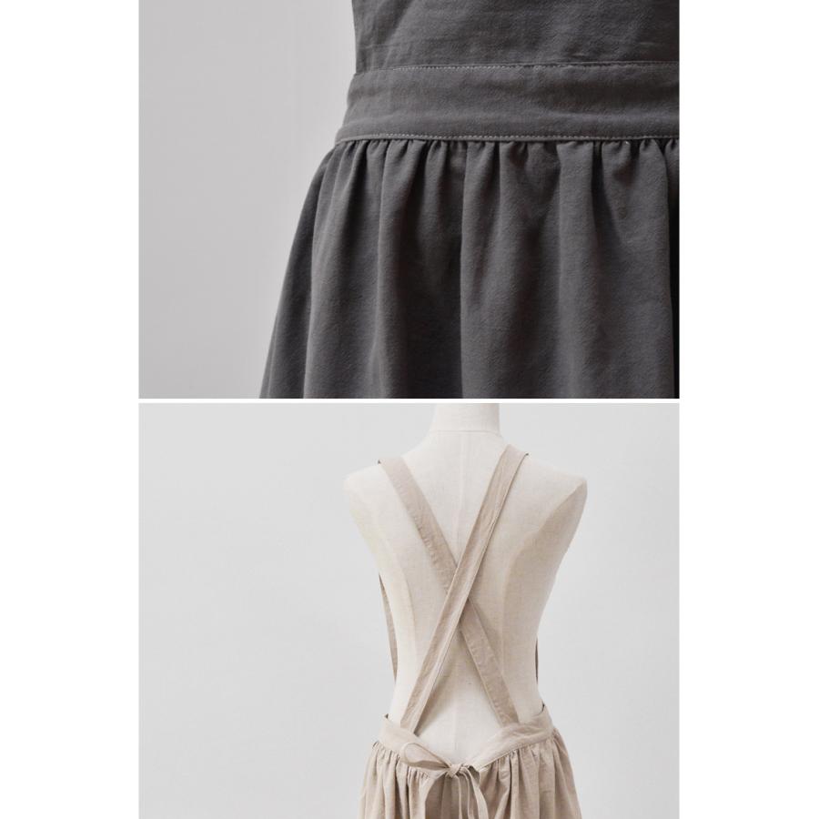 ダークグレー コットンエプロン ポケット付き チャコールグレーコットンエプロン ポケット付き - メルカリ