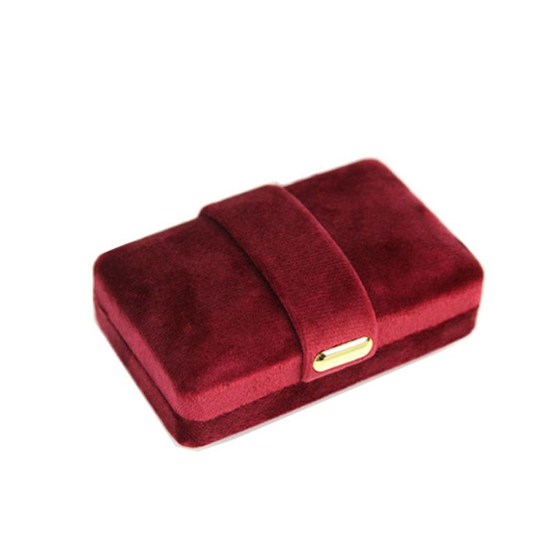 ジュエリーケース　木製　赤ベルベット アクセサリーケース ジュエリーケース 携帯用 持ち運び アクセサリー