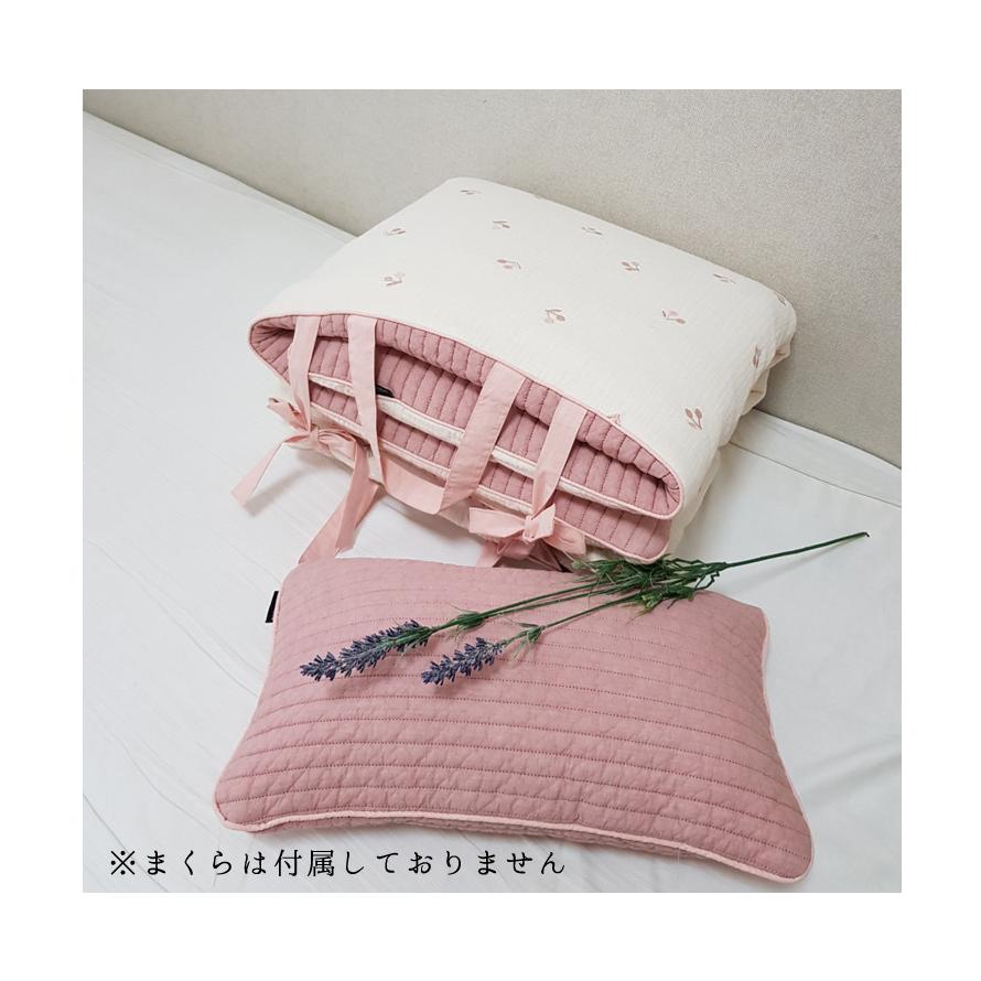 正規品直輸入】 さくらんぼピンク刺繍ベビー韓国イブル お昼寝マット