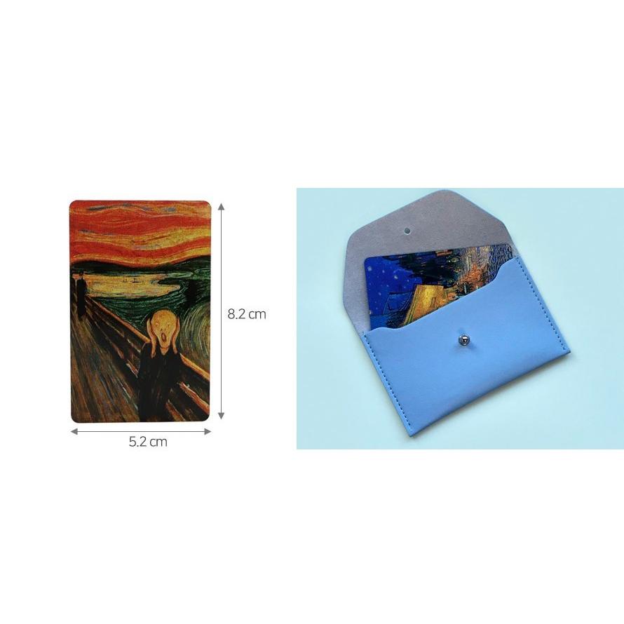 名画 カードミラー 割れない 鏡 コンパクトミラー アクリル ミラー