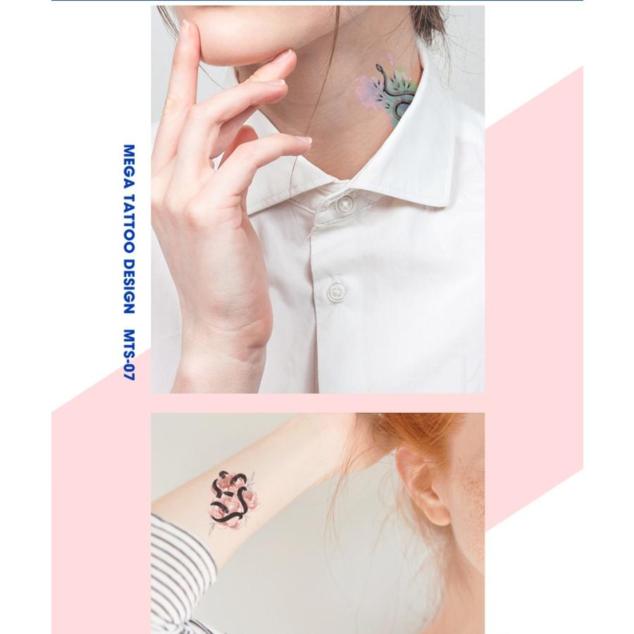 韓国 タトゥーシール ワンポイント リアルタトゥーシール メガタトゥー 水なし 腕 背中 首 足 かわいいタトゥー |  | 16