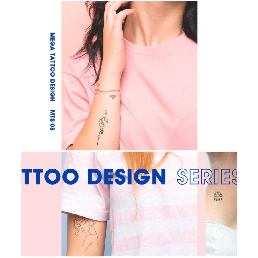 韓国 タトゥーシール ワンポイント リアルタトゥーシール メガタトゥー 水なし 腕 背中 首 足 かわいいタトゥー |  | 17