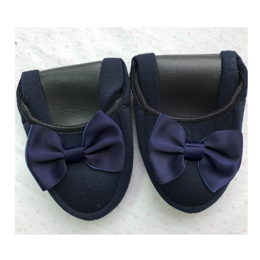 携帯用スリッパ おしゃれ 折り畳みスリッパ リボン 収納ポーチ付き 室内履き ルームシューズ |  | 03