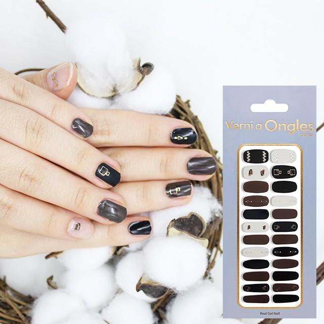 ゆうパケット 送料無料 ヴェルニアオングルス リアルジェルネイルステッカー V 87 アーバンベーシック ブラックネイル ブラウンネイル ネイルシール V 87 Opp袋のclearpack Jp 通販 Yahoo ショッピング