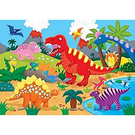 超格安価格 新品Peter Pauper Press Dinosaurs Kids' Floor Puzzle (48 Pieces) (36 inches Wide ジグソーパズル