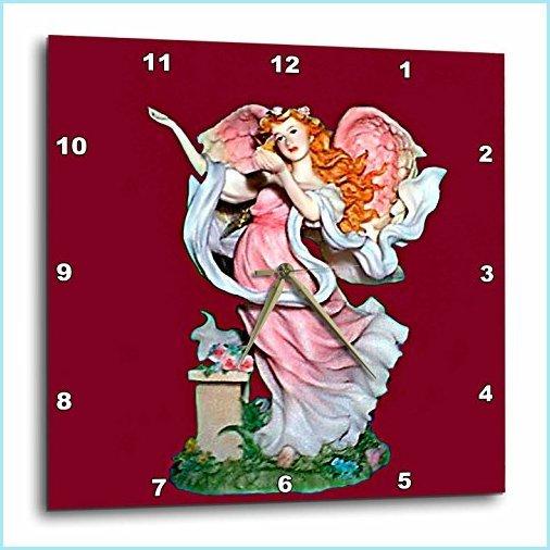 新品3dRose LLC Angel Wall Clock， 10 by 10-Inch