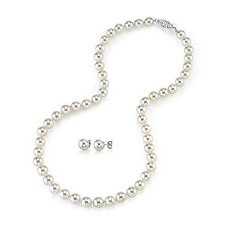 THE PEARL SOURCE 14K Gold 6.5-7mm AAA Quality Round White Akoya