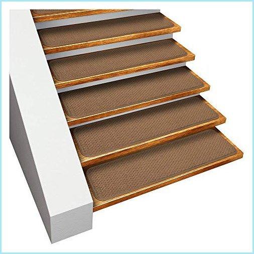 新品House, Home and More Set of 15 Skid-Resistant Carpet Stair Treads - Toffee Brown - 8 Inches X 27 Inches