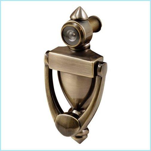 新品Defender Security S 4235 Door Knocker amp; Viewer, Diecast Construction, Antique Brass Finish, 160 Degree View