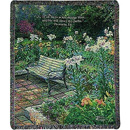 新品Manual Woodworkers & Weavers Tapestry Throw, Thomas Kinkade Eternal Springt