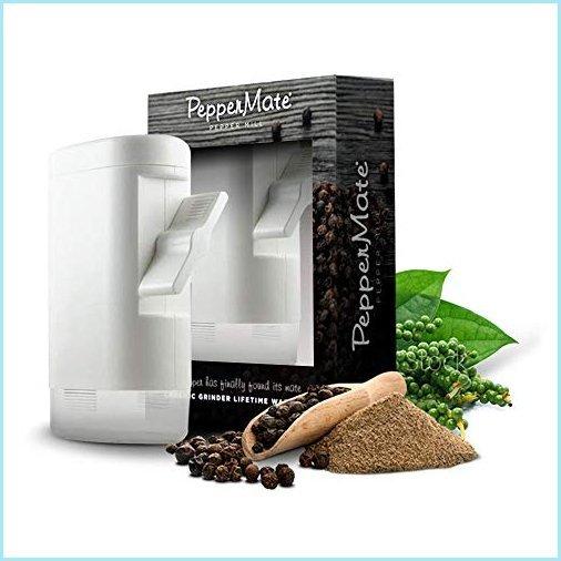 新品PepperMate?Traditional?Pepper?Mill?723 - Turnkey?High?Volume?Salt?and?Gourmet Peppercorn Grinder (White)