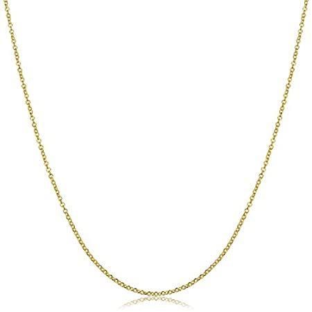 Kooljewelry 14k Yellow Gold Round Cable Chain Necklace (1 mm, 18 inch) Kooljewelry 14k Yellow Gold Filled Rope Chain Necklace for Men and Women  (2.1 mm, 3.2 mm, 4.2 mm or 6 mm)