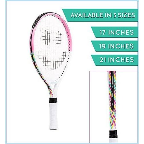 【驚きの値段】新品Street Tennis Club Tennis Rackets for Kids, 19-Inch, Pink White
