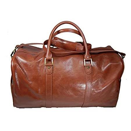 Castello Italian Top Grain Leather 19- inch Duffel Bag (Cognac)