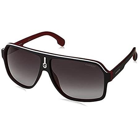 お買い得モデル Black Matte Sunglasses, Rectangular 1001/S 新品Carrera Red/Dark Gradient, Gray スポーツサングラス