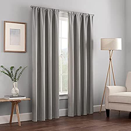 ECLIPSE Kendall Modern Blackout Thermal Rod Pocket Window Curtain for Bedro Eclipse Kendall Modern Darkening Insulated Drapes, Single Panel