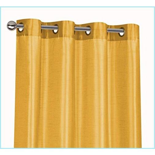 独特の素材 Pack 2 Collections Home 新品Regal Semi (Gold) Colors, Assorted Curtains, Grommet Silk Faux Sheer その他カーテン、ブラインド、レール