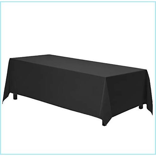 【未使用品】 70 - Tablecloth Rectangle Moda Di 新品Gee x Parti Table, Buffet for Great - Polyester Washable in Cloth Table Rectangular Black - Inch 120 テーブルクロス