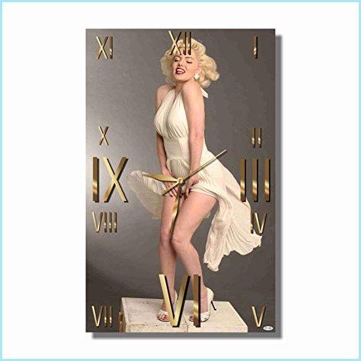 最大の割引 for d〓cor Unique Get - Clock Wall Handmade 11" x 18’’ Monroe Marilyn 新品dudkaair Home Friend Kids, for Ideas Gift Best ? Office or 掛け時計、壁掛け時計