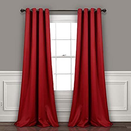 Lush Decor Curtains-Grommet Panel with Insulated Blackout Lining， 95 in L P