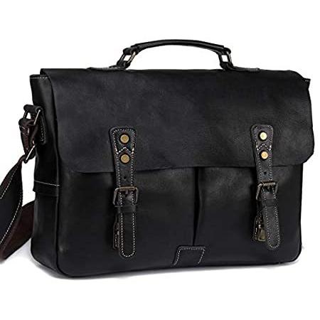 Leather Messenger Bag for Men, VASCHY Handmade Full Cowhide Leather Vintage