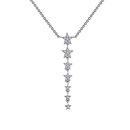 【タイムセール！】 Lafonn 7 Symbols Of Joy Sterling Silver Platinum Plated Simulated Diamond N ネックレス、ペンダント