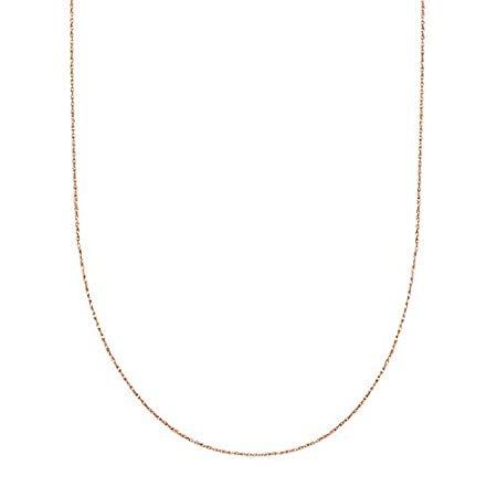 10k Rose Gold Rope Chain Necklace, 0.5mm, 16