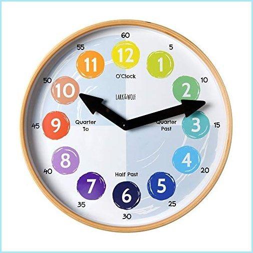 新品telling Time Teaching The Nonticking Clock For Kids Learn To Tell Clock The Time 12