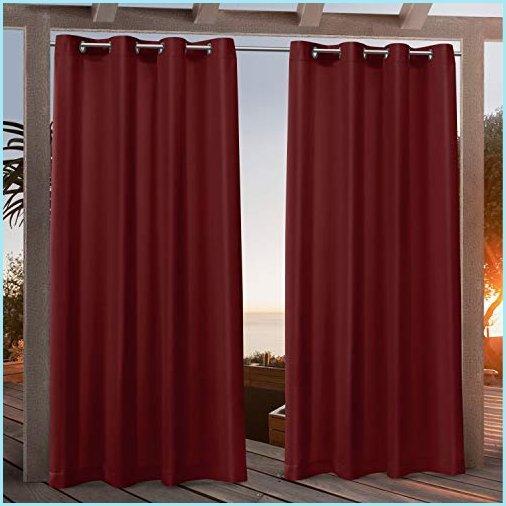 新品Nicole　Miller　Canvas　Panel,　Indoor　Top　Grommet　Curtain　Outdoor　Red,　54x84,　Piece