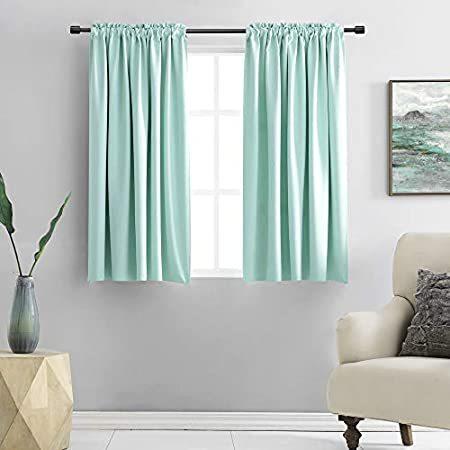 DONREN Aqua?Color Curtains for Bedroom - Blackout Thermal Insulated Room Daのサムネイル