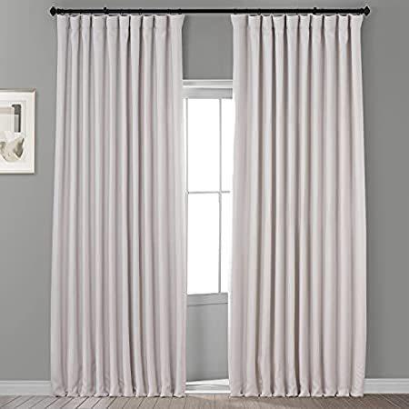 HPD Half Price Drapes BOCH-LN-DW-P Extra Wide Faux Linen Room Darkening Cur