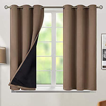 BGment Thermal Insulated 100% Blackout Curtains for Bedroom with Black Line