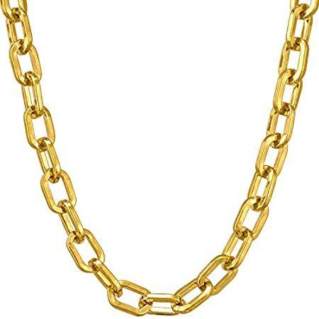 LIFETIME JEWELRY Gold Chain for Men and Women [ 6mm Simple Link Necklace ]