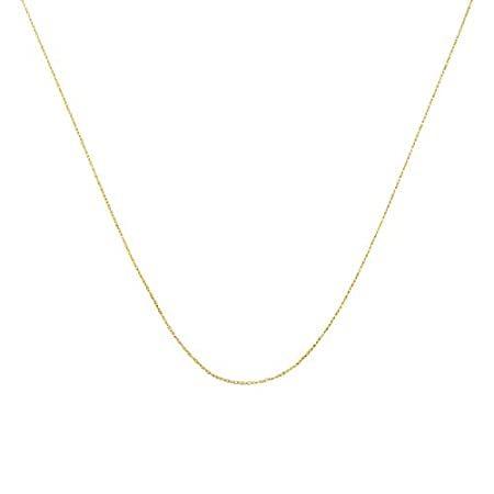 Solid 10K Yellow Gold 0.5mm Slim and Dainty Unisex 18