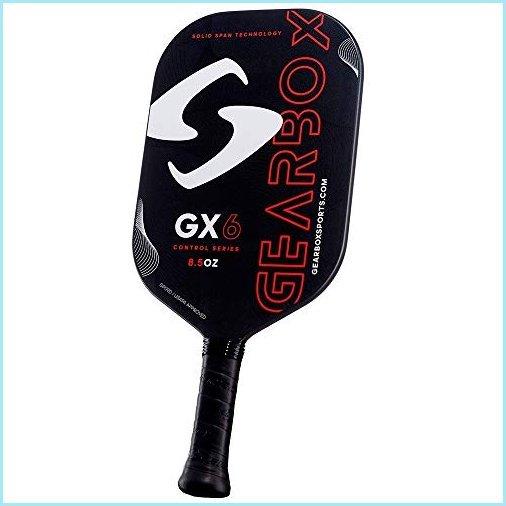 新品Gearbox GX6 Control 8.5oz 3-5/8in Carbon Fiber Red Pickleball
