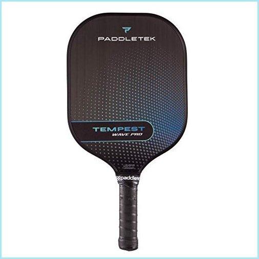 新品Paddletek Tempest Wave Pro Pickleball Paddle Thin Grip Riptide (Blue)