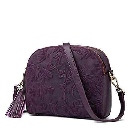 FEIMINA Women Leather Crossbody Shoulder Bag Metal Zipper Tassel Accessorie