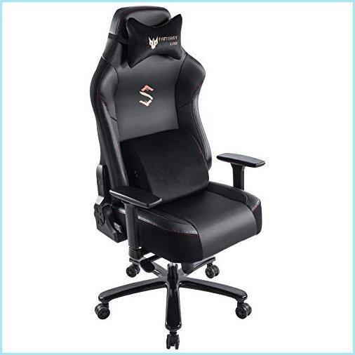 新品FANTASYLAB Big & Tall 400lb Massage Memory Foam Gaming Chair, Adjustable Tilt Back Angle, 3D Armrest High-Back Metal Base PU Leather R その他椅子、スツール、座椅子