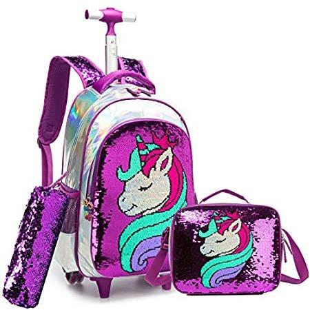 Girls Rolling Backpack Kids Backpacks with Wheels Backpack for Girls for Sc