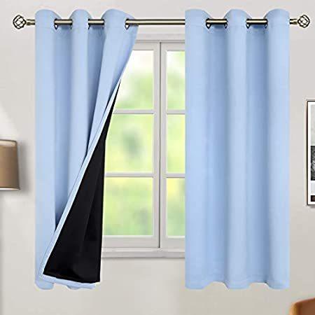 BGment Thermal Insulated 100% Blackout Curtains for Bedroom with Black Line