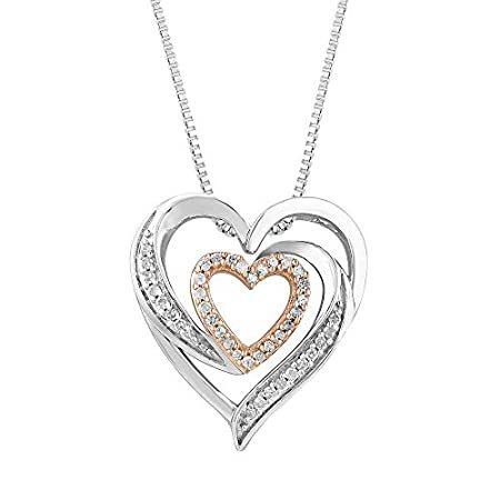 正規販売代理店
 in Diamond Diamond Heart Heart Canadian Pendant Necklace Rose Gold in and Sterling Silver and 10k Diamond Rose Gold Rose - and 0.05 18 In 腕時計、アクセサリー