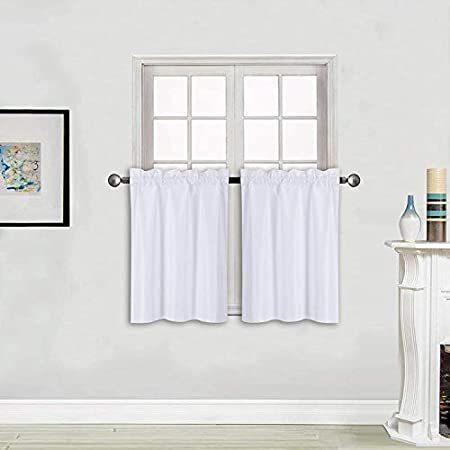 Home Collection 2 Panels 100% Blackout Curtain Set Solid Color with Rod Poc