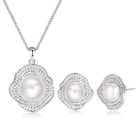 CDE Freshwater Pearl Jewelry Set for Wedding Anniversary 925 Sterling Silve