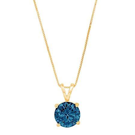 3.0 ct Brilliant Round Cut Stunning Genuine Natural London Blue Topaz Ideal