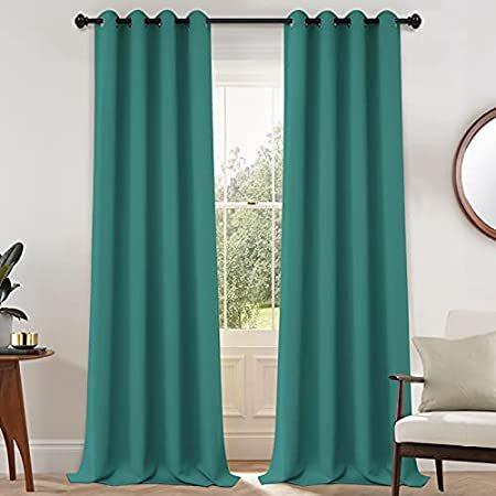 Yakamok Blackout Curtains for Bedroom,Grommet Thermal Insulated Room Darken