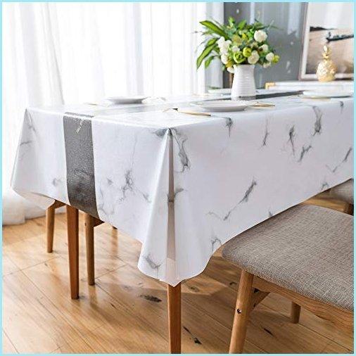 ラウンド  新品LEEVAN D for Cloth Table Plastic Spill-Proof Oil-Proof Cover Table Clean Wipe Rectangular Waterproof Vinyl Inch 72 x 54 Tablecloth PVC テーブルクロス
