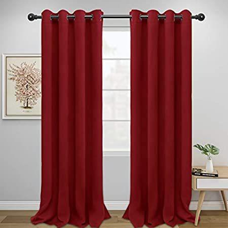 Easy-Going Blackout Curtains for Bedroom, Solid Thermal Insulated Grommet a