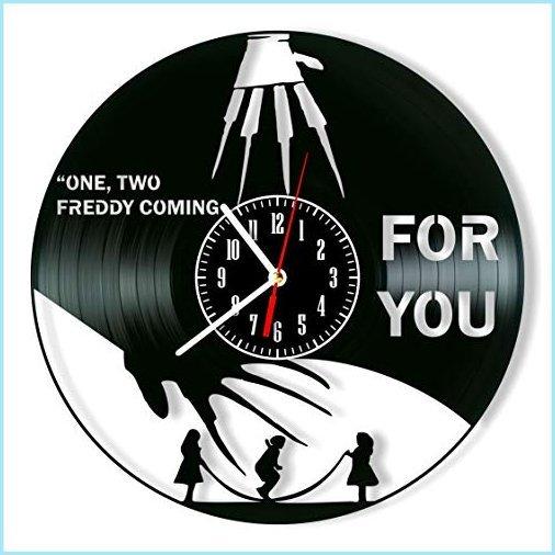 2021セール Clock, Vinyl Krueger 新品Freddy Freddy Decorations Home Best The Decor, Original Unique 12", Clock Wall Krueger 掛け時計、壁掛け時計
